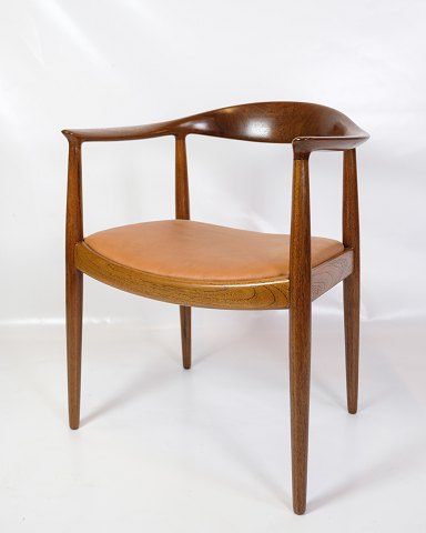 The Chair - Model JH503 - Teak - Cognac Læder - Hans J. Wegner - Johannes Hansen 
- 1960erne
Flot stand
