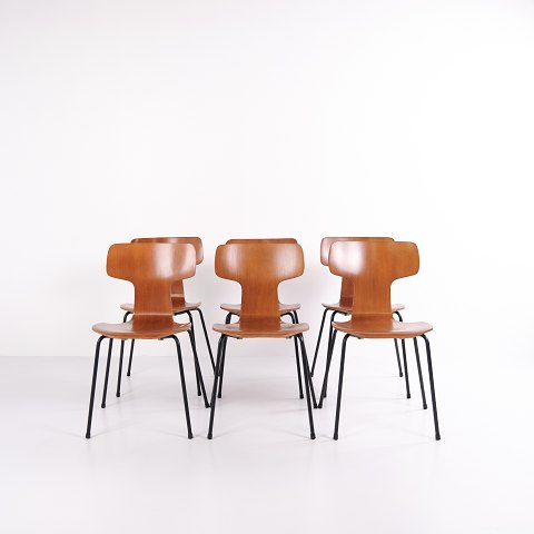 Set of 6 Dining Chairs – T-Chair / Hammer Chair – Model 3103 – Fritz HansenGreat condition