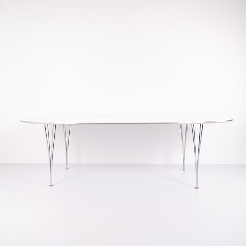 Super Ellipse Spisebord - Model B614 - Hvid Laminat - Piet Hein, Bruno Mathsson & Arne Jacobsen - Fritz Hansen