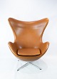 Ægget - Model 3316 - Cognac Valnød Elegance Læder - Arne Jacobsen - Fritz Hansen