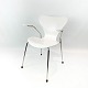 Seven chair - Model 3207 - White - With armrests - Arne Jacobsen - Fritz Hansen 
- 1990s