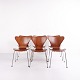 Set of 6 Series 7 Chairs – Model 3107 – Teak – Arne Jacobsen – Fritz HansenGreat condition
